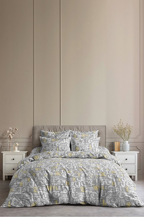 Постельное белье из поплина, евро наволочки 70*70 Ночь Нежна