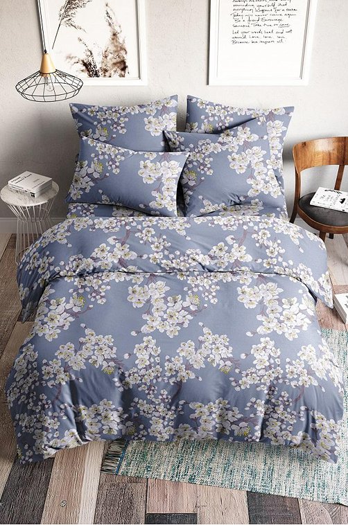 Постельное белье из бязи, 1,5 сп, наволочки 50*70 Ночь Нежна