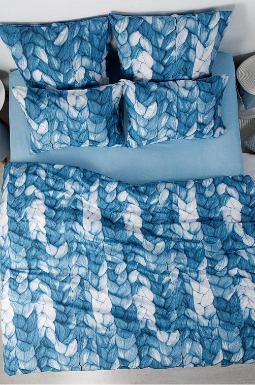 Постельное белье из поплина, 1,5 сп, наволочки 70*70 Ночь Нежна