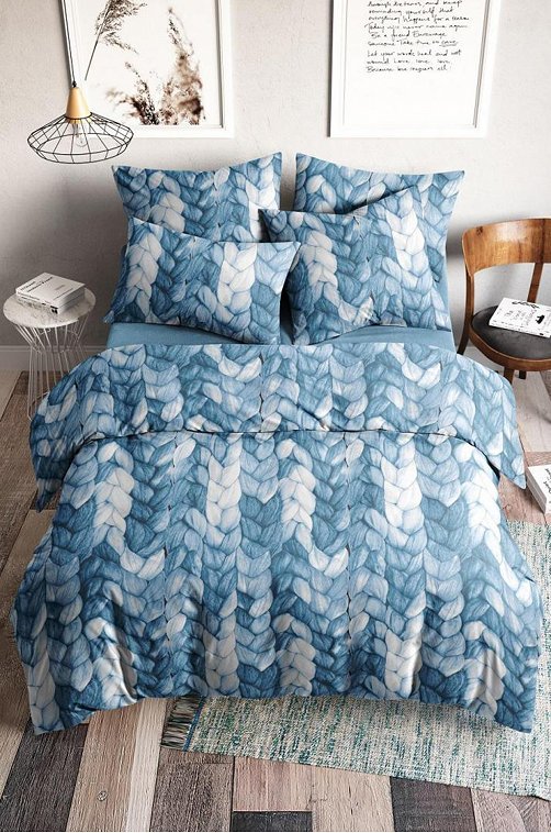 Постельное белье из поплина, 1,5 сп, наволочки 70*70 Ночь Нежна