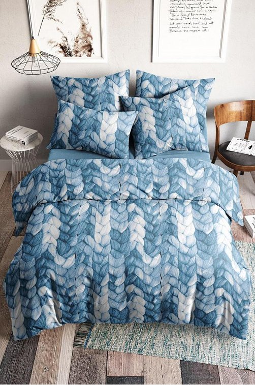 Постельное белье из поплина, 2,0 сп, наволочки 50*70 Ночь Нежна