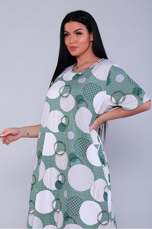 Женское летнее хлопковое платье больших размеров Натали