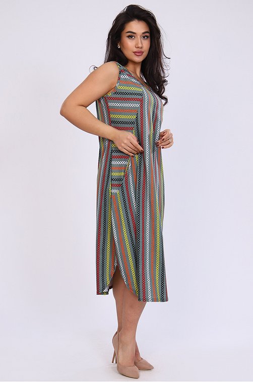 Женское летнее хлопковое платье больших размеров Натали