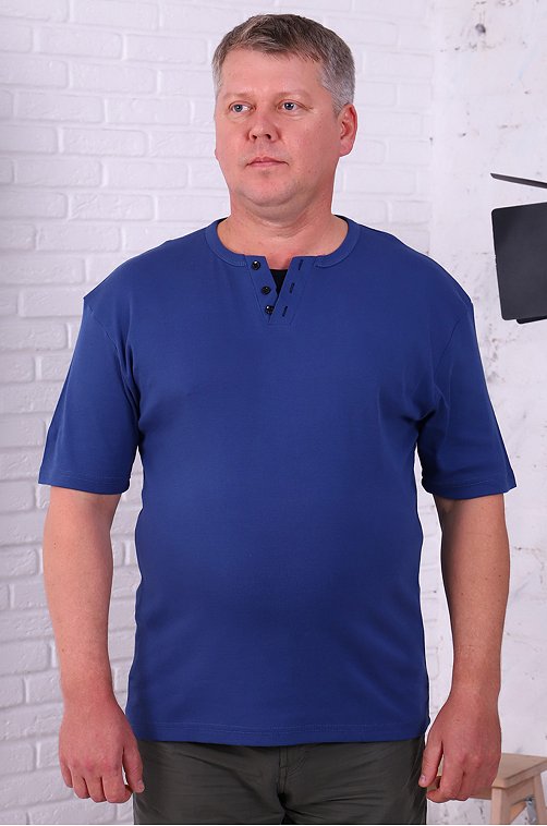 Мужская хлопковая футболка больших размеров из рибаны Berchelli