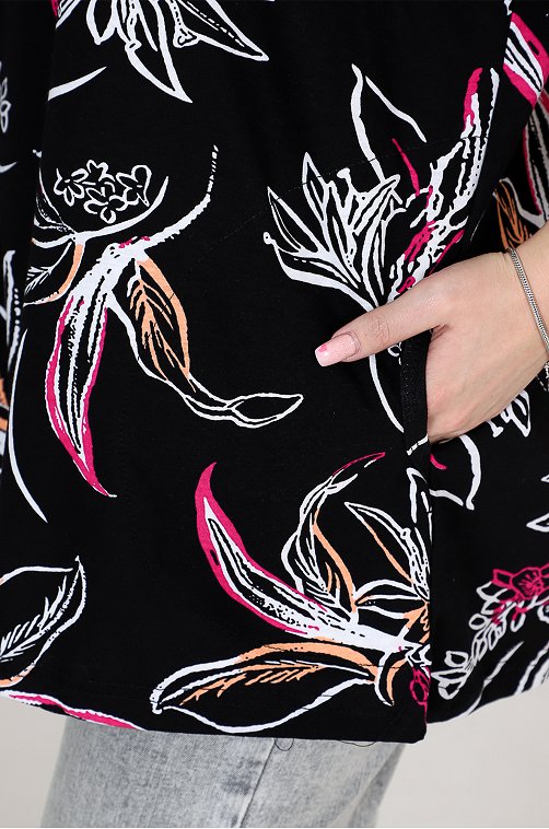 Женская хлопковая туника больших размеров Натали