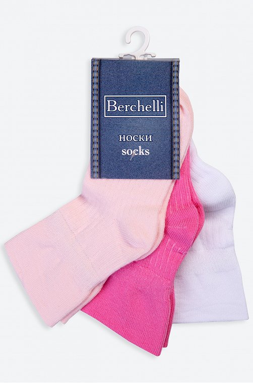 Носки для девочки с отворотом 3 пары Berchelli