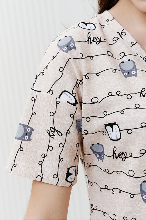 Женская домашняя туника из интерлока Натали