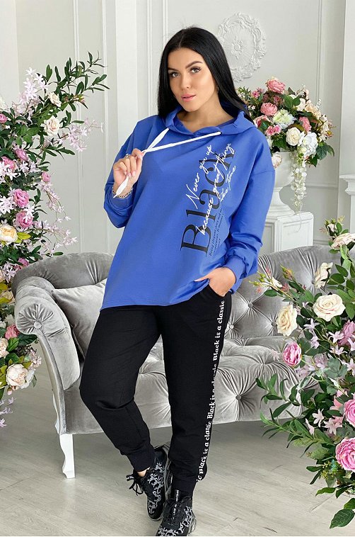 Женский костюм с леттерингом 6634198 мультиколор купить оптом в HappyWear.ru