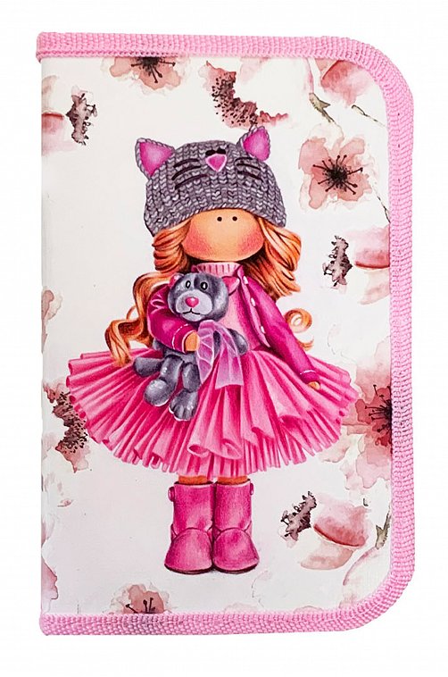 Пенал для девочки односекционный Пчелка