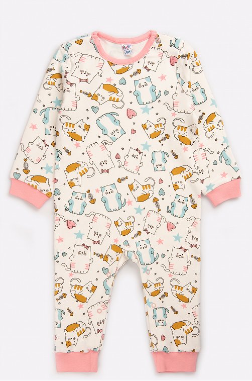 Хлопковый детский комбинезон из интерлока Bonito