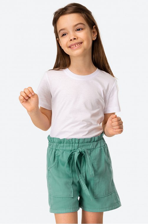 Хлопковые шорты из сатина для девочки Bonito