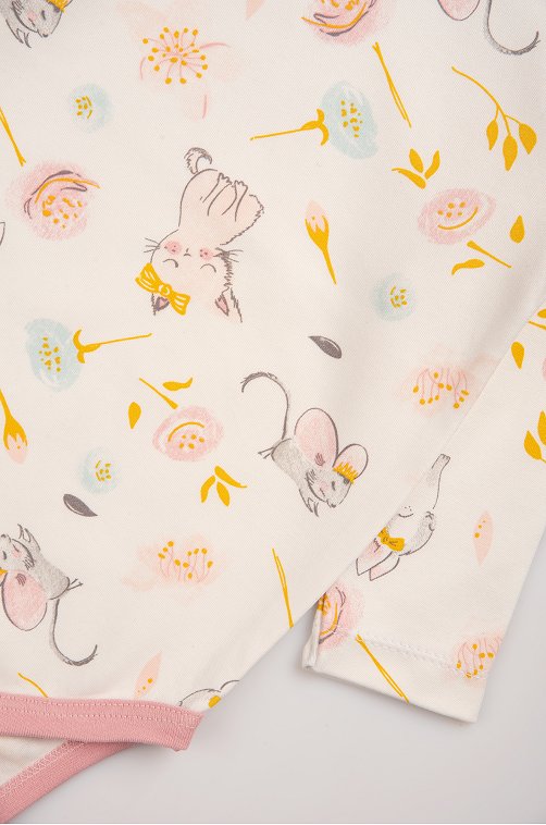 Хлопковое детское боди из интерлока Bonito