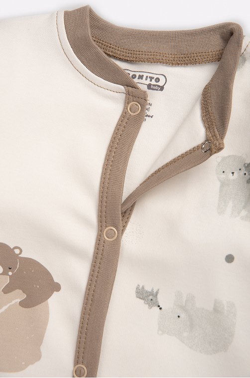 Хлопковый детский комбинезон из интерлока Bonito