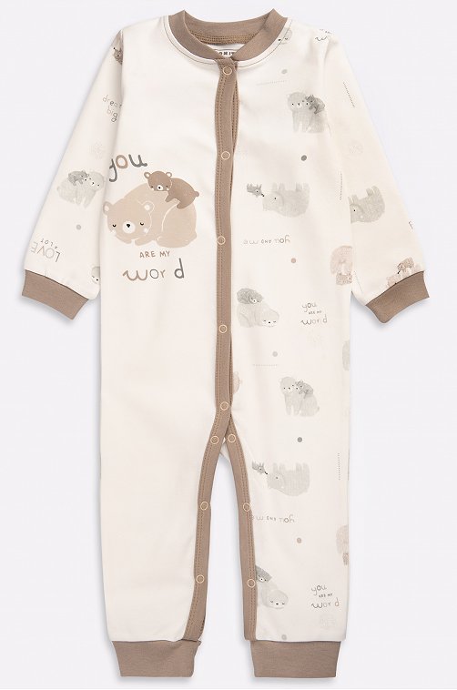 Хлопковый детский комбинезон из интерлока Bonito