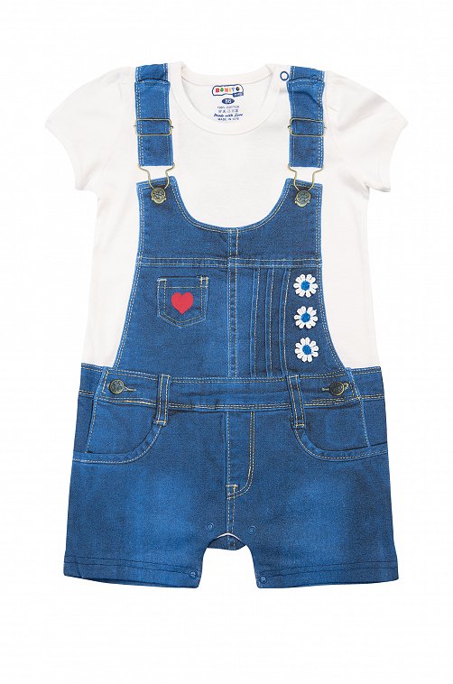 Полукомбинезон для девочки Bonito 6612800 мультиколор купить оптом в HappyWear.ru