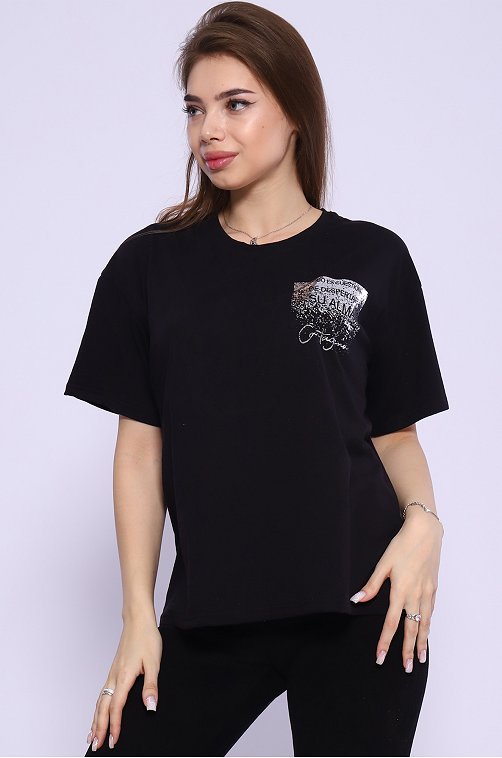 Женская хлопковая футболка больших размеров Палитра Текстиль