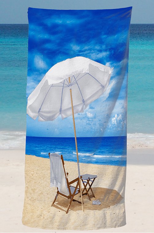 Полотенце пляжное махровое Павлина