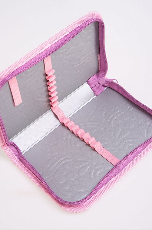 Пенал для девочки односекционный на молнии Пчелка