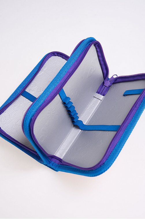 Пенал для девочки двухсекционный на молнии Пчелка