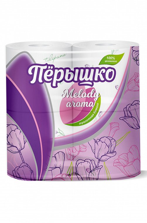 Туалетная бумага трехслойная 4 шт Перышко