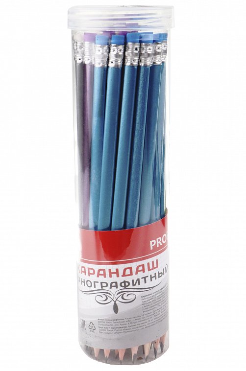 Набор чернографитных карандашей с ластиком 36 шт. Prof-Press