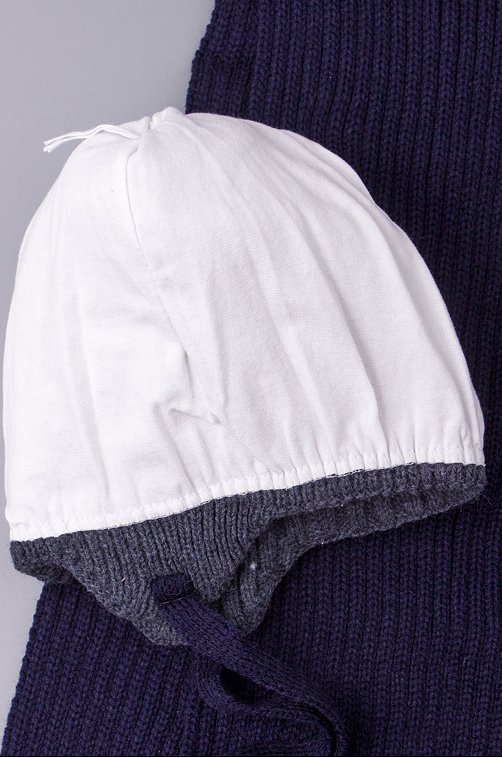Комплект шапка с шарфом для мальчика Русбубон