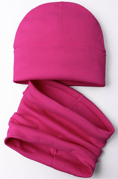 Демисезонный набор шапка со снудом для девочки Русбубон