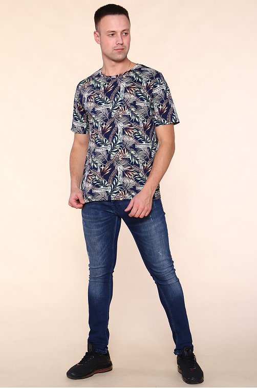 Мужская хлопковая футболка Руся