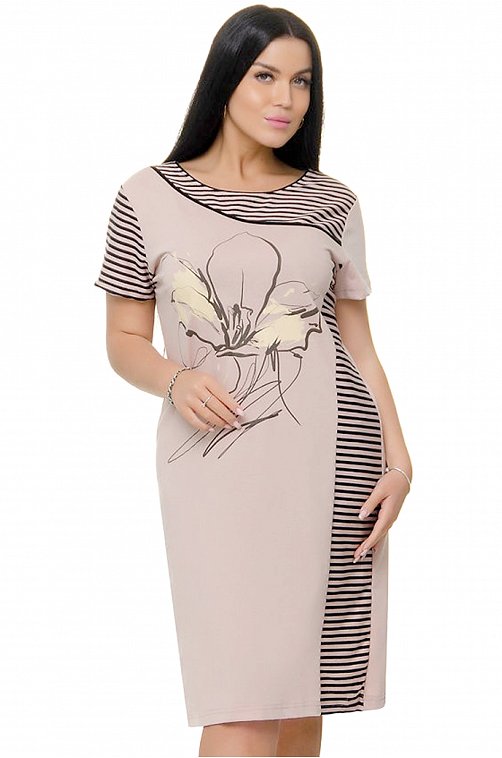 Женское платье 6646549 бежевый купить оптом в HappyWear.ru