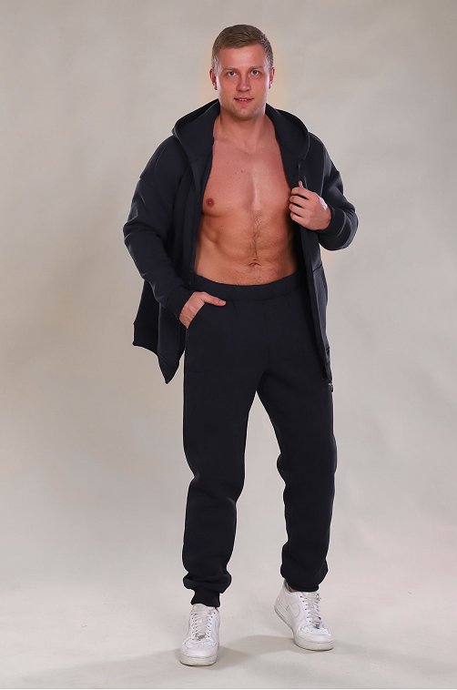 Теплый мужской костюм из футера трехнитки с начесом Руся