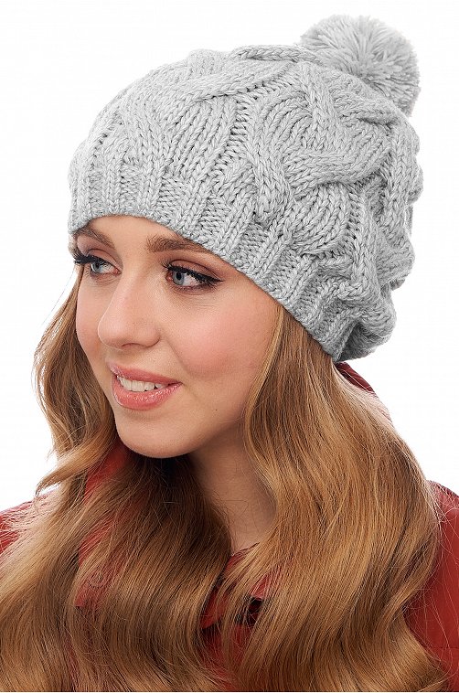 Женская шапка Elfrio 6682067 серый купить оптом в HappyWear.ru