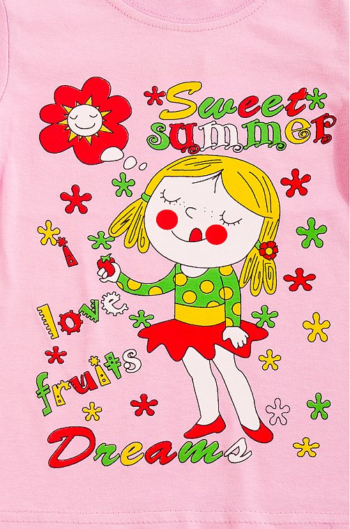 Футболка для девочки Веселый Супер Слоненок