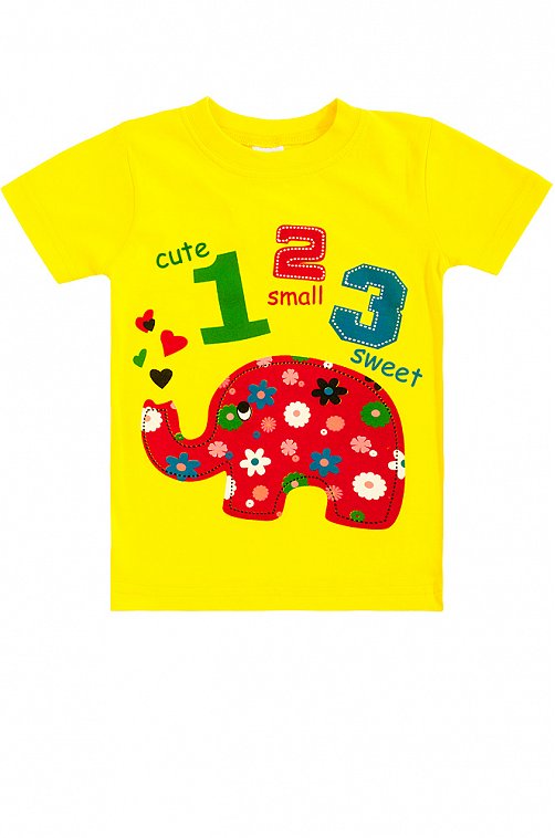 Футболка для девочки Веселый Супер Слоненок