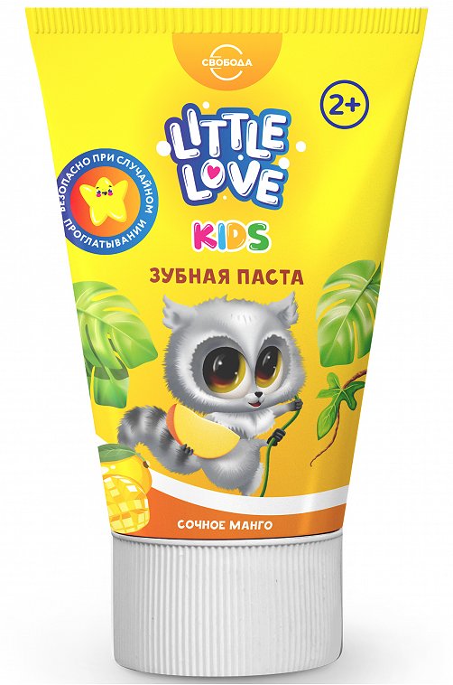 Детская зубная паста с ароматом сочного манго 62 гр Little Love