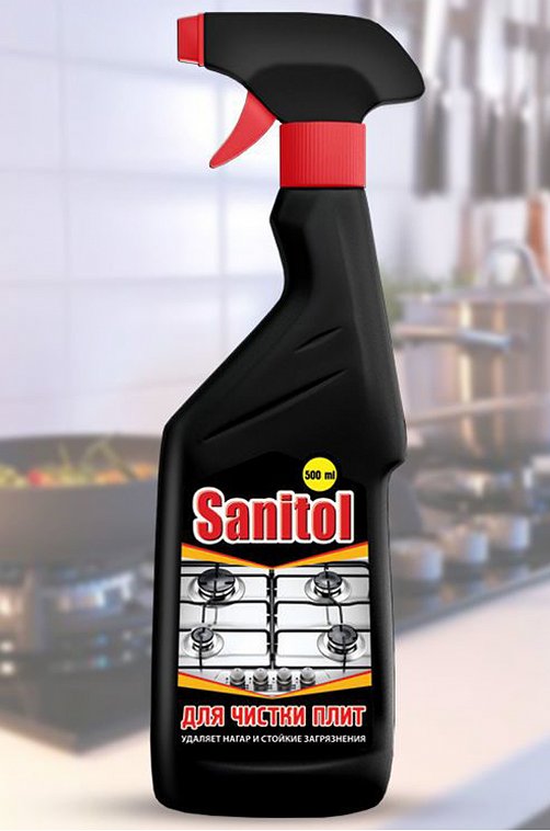 Средство для чистки плит с распылителем 500 мл Sanitol