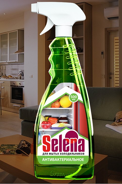 Средство для мытья холодильников антибактериальное с распылителем 500 мл Selena