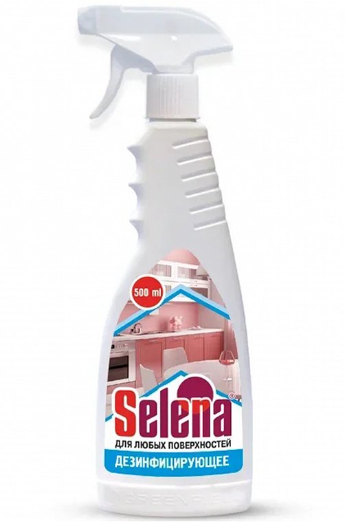 Атибактериальное моющее средство для любых поверхностей с распылителем 500 мл Selena