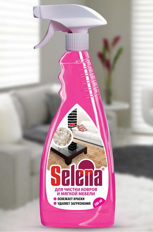 Ковроль с пятновыводителем для чистки ковров и мягкой мебели с распылителем 500 мл Selena