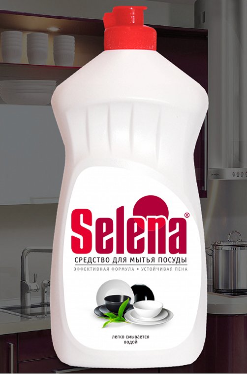 Средство для мытья посуды Зеленый чай 500 мл Selena