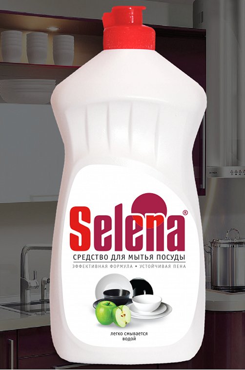 Средство для мытья посуды Яблоко 500 мл Selena