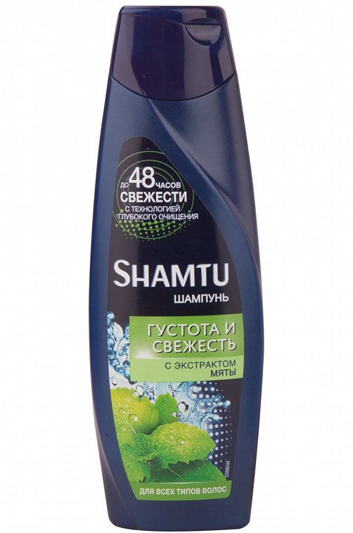 Шампунь Густота и свежесть с экстрактом мяты для мужчин для всех типов волос 360 мл SHAMTU