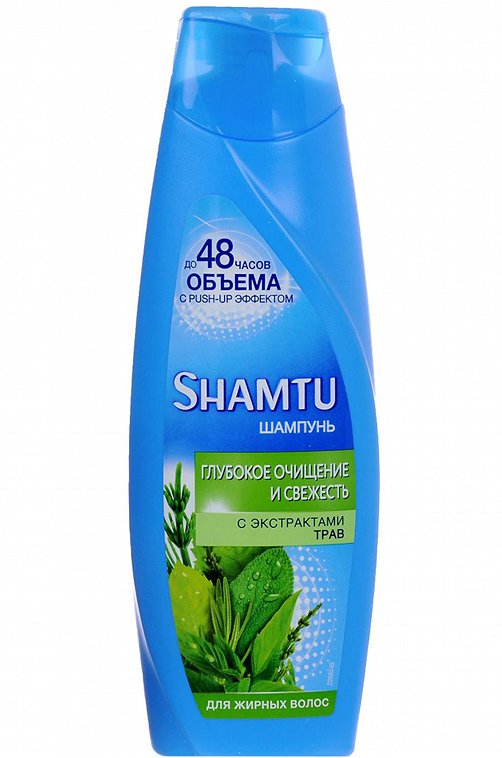 Шампунь Глубокое очищение и свежесть с экстрактами трав для жирных волос 360 мл SHAMTU