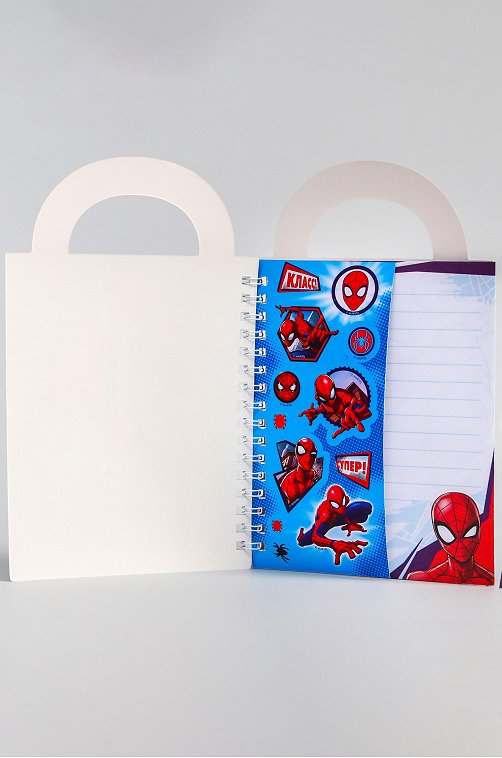 Блокнот-раскраска с наклейками и карандашами Marvel