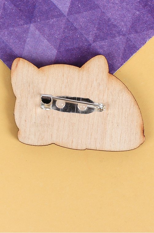 Набор значок и серьги на подложке Micio