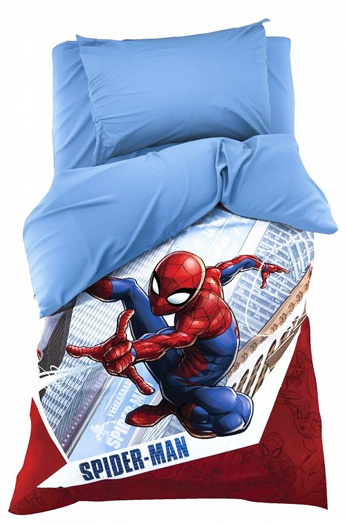 Детское постельное белье из поплина, 1,5 сп, наволочки 50*70 Marvel