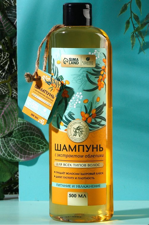 Шампунь для волос с экстрактом облепихи 500 мл Кладовая красоты