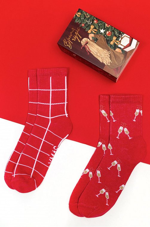 Набор женских носков 2 пары в подарочной коробке Kaftan