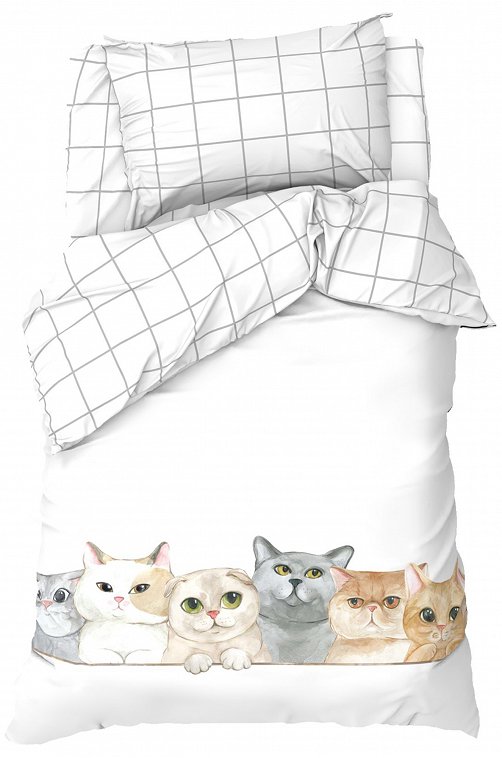 Детское постельное белье из бязи, 1,5 сп, наволочка 50*70 Этель