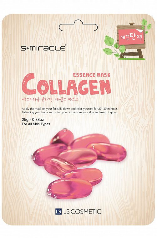Маска тканевая для лица Collagen Essence Mask 25 г S+MIRACLE