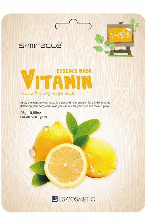 Маска тканевая для лица Vitamin Essence Mask 25 г S+MIRACLE
